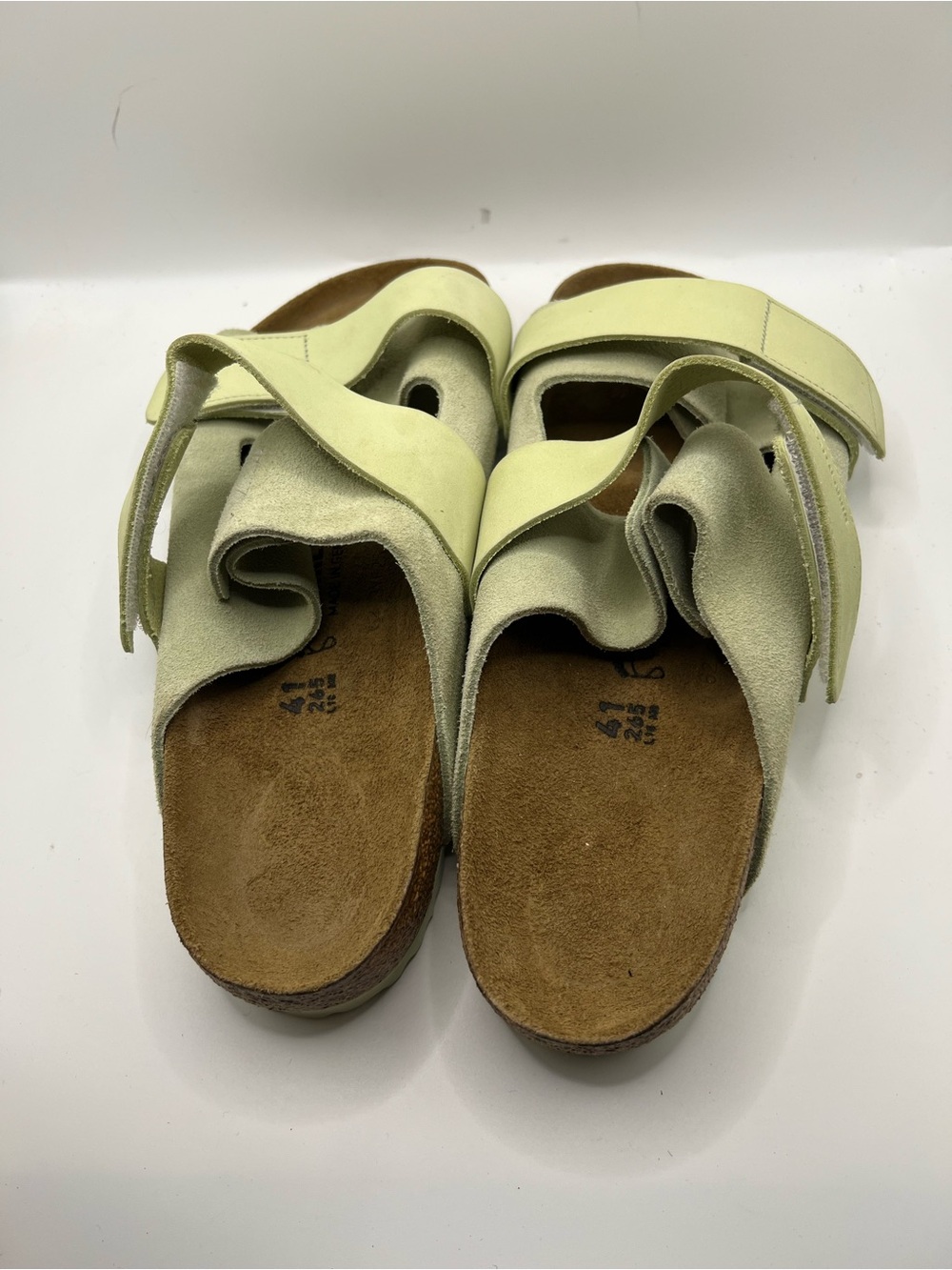 Birkenstock Arizona Suede Sandals - Pale Green - Picture 11 of 14